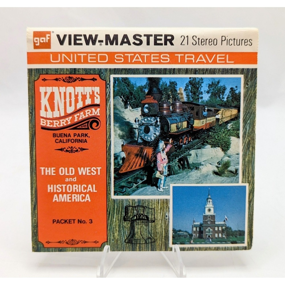 1974 GAF View-Master Knott's Berry Farm The Old West & Historical America 3 Reel
